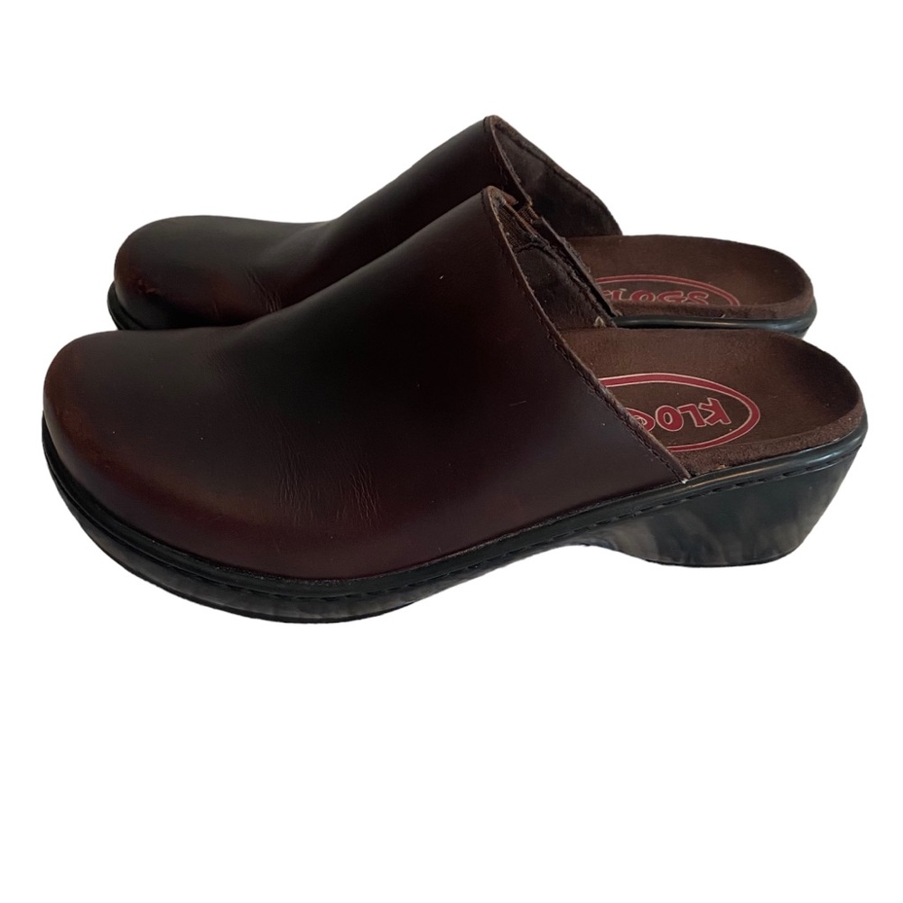 Klogs Brown Leather Slip Resistant Non-Marking Comfort Clog Women’s Size 7